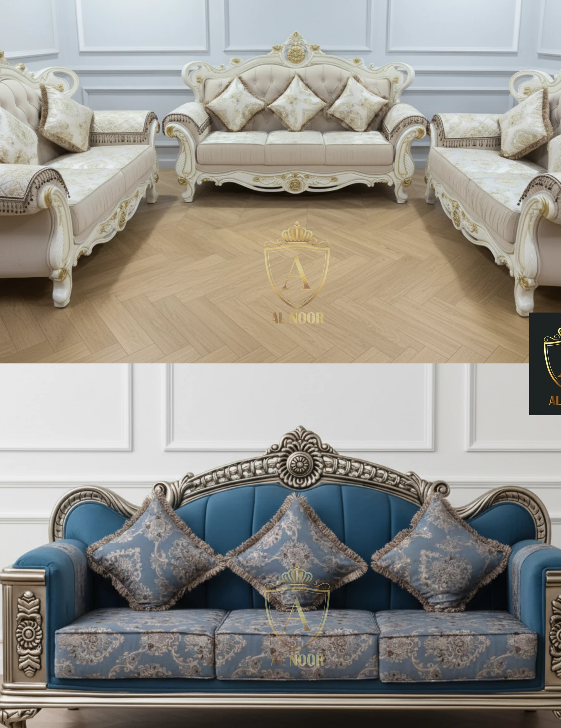 Classic blue seating