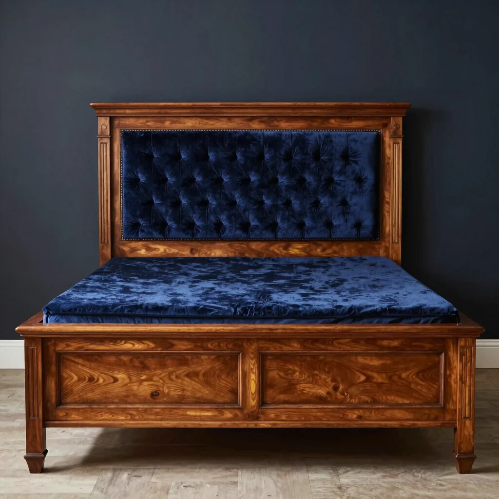Sultanate Carved Velvet King Bed