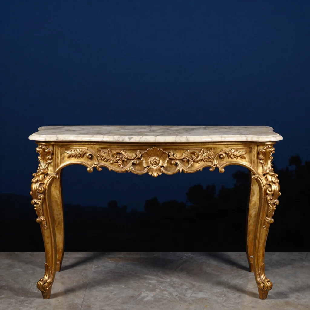 Sheesh Mahal Gold-Leaf Console Table