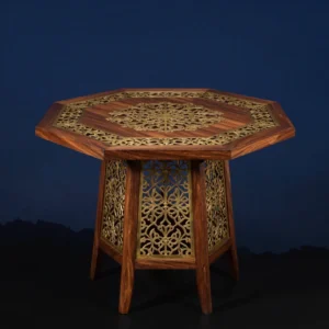 Shahjahan Brass Inlay Center Table